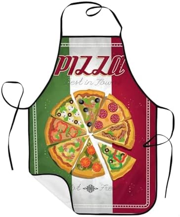 Sigouyinei Waterproof Kitchen Apron For Women Men Soft Bib Work With Pocket