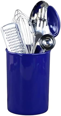 Reston Lloyd Calypso Basics Multipurpose Cookware Storage Crock, Kitchen Countertop & Office Organization, Durable & BPA-Free Plastic, by Reston Lloyd Utensil Holder, Indigo