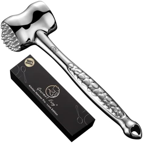 Gourmet Easy Meat Tenderizer Tool Love Heart Design, Lifetime Replacement