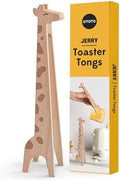NEW OTOTO Jerry the Giraffe Toaster Tongs - Multipurpose Wooden Tongs for Cooking, Serving Food, Kitchen Gifts, Fun Gifts, Cute Kitchen Accessories, Fun Gadgets