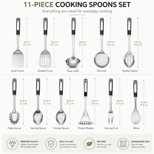 Stainless Steel Kitchen Utensil Set,11 Piece