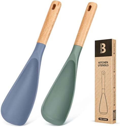 Badiano Silicone Cooking Spoon for Nonstick Cookwares, Multi-function,11.4"