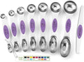 Spring Chef Stainless Steel Magnetic Measuring Spoons Set of 8, Orchid