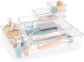 7 PCS Plastic Drawer Organizers Set, 4 Size Desk Drawer Organizer Trays