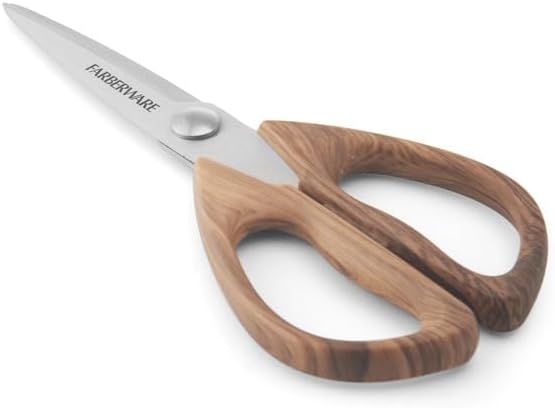 Farberware 5221282 All Purpose Shear, Pecan Wood Handles 8.2 x 3.5 x 0.5 inches - Image 2