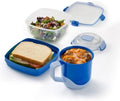 Rubbermaid Pack & Go Set with Leakproof 660 mL Soup Mug and Secure Seal 1.1 L Salad Container, Meal Prep Containers