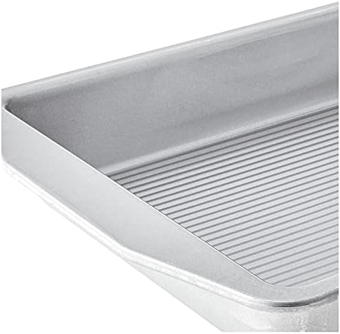 USA Pan 1110RC-3-ABC-1 American Bakeware Classics 9 x 13-Inch Rectangular Lasagna, Cake and Brownie Pan, Aluminized Steel