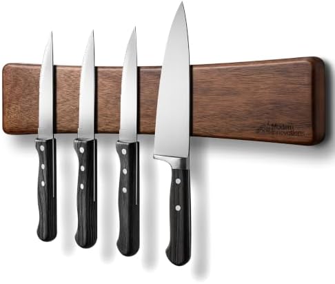 Modern Innovations Magnetic Knife Holder, 12 Inch, Acacia Wood