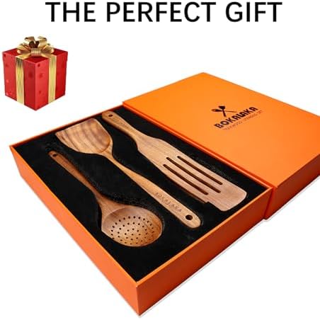 Wooden Spoons for Cooking,12 Pack Wooden Utensils for Cooking Wooden Cooking Utensils Wooden Kitchen Utensils Set Natural Teak Wooden Spatulas for Cooking