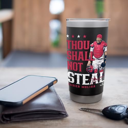 Thou Shall Not Steal Yadier Molina St Louis MLBPA Stainless Steel Insulated Tumbler