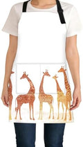 Adjustable Bib Apron with 2 Pockets for Cooking and Baking