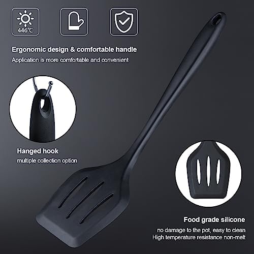 RAXCO Kitchen Utensils Set,18-Piece Cooking Utensils and Knife Set,Black