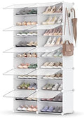 SONGMICS Shoe Rack, 10-Tier with Doors, 40-Pair Storage Cabinet
