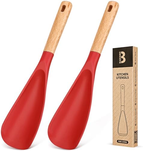 Badiano Silicone Cooking Spoon for Nonstick Cookwares, Multi-function,11.4"