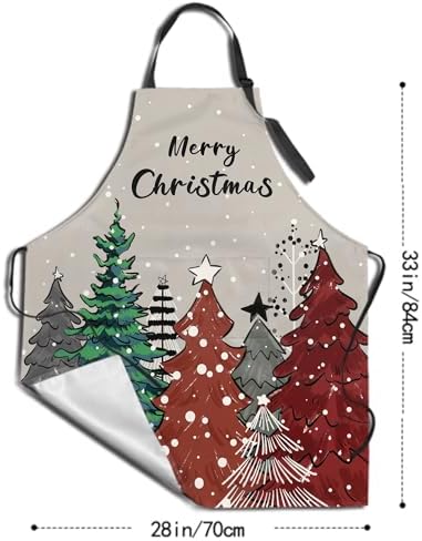 Giwawa Apron Unisex Resistant 33 x 28 inches with 2 Pockets Cooking Kitchen Aprons Suitable for BBQ Grill Drawing Haircut