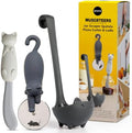 OTOTO Muscateers Bundle of Mary Cat, Katie, Kitty - Jar Scraper Spatula, Soup Ladle, Pizza Cutter - Cute Kitchen Accessories, Spooky Gothic Cat Gifts for Women, Kitchen Gifts, Halloween Gifts
