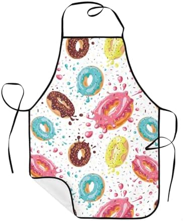 Sigouyinei Waterproof Kitchen Apron For Women Men Soft Bib Work With Pocket