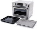 GreenPan Bistro Stainless Steel 9-in-1 Air Fry Oven, Nonstick Baking Pan, Stainless Steel Rack, and Basket, Fast Heating, Multifunction Presets, Cool-Touch Handle, PFAS-Free, Easy Cleanup Crumb Tray
