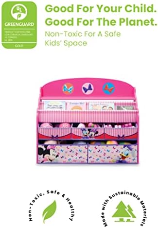 Delta Children Deluxe Book & Toy Organizer, Disney Minnie Mouse