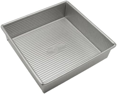 USA Pan Bakeware Nonstick Square Cake Pan, 8 Inch, Aluminized Steel