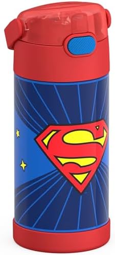 THERMOS FUNTAINER Water Bottle with Straw, 12oz, Superman