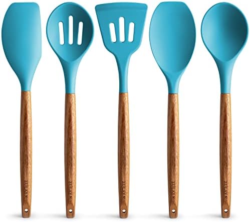 Zulay Kitchen 5 Piece Silicone Utensil Set