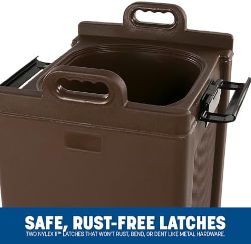Carlisle FoodService Products Cateraide Insulated Beverage Dispenser with Handles for Catering, Kitchen, and Restaurants, Plastic, 10 Gallons, Brown