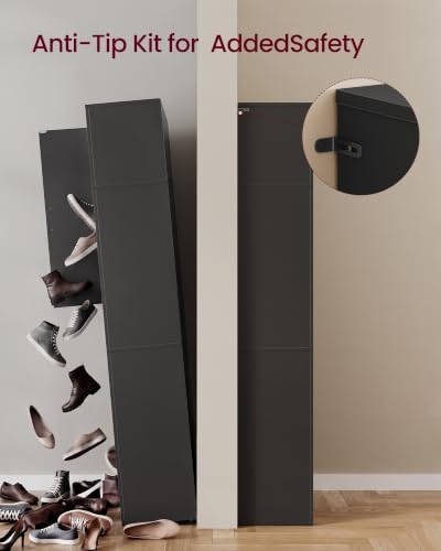 VASAGLE Tall Shoe Storage Cabinet, 10‑Tier, Holds Up to 30 Pairs of Shoes