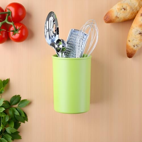 Reston Lloyd Calypso Basics Multipurpose Cookware Storage Crock, Kitchen Countertop & Office Desk Organization, Durable & Food Safe BPA-Free Plastic, Lime