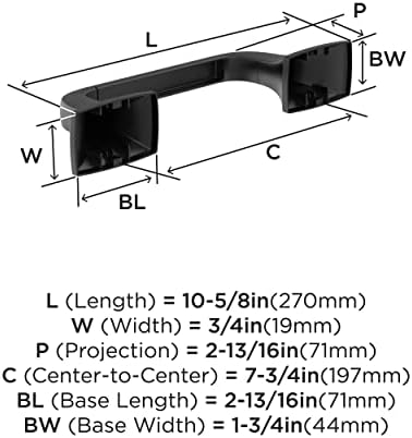 Amerock BH36011MB | Matte Black Pivoting Double Post Toilet Paper Holder | 10-5/8 inch (270 mm) Length Toilet Tissue Holder | Highland Ridge | Bath Tissue Holder | Bathroom Hardware | Bath Accessories