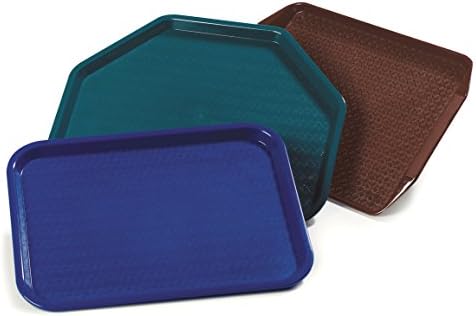 Carlisle FoodService Products CT121624 Café Standard Cafeteria / Fast Food Tray, 12" x 16", Orange