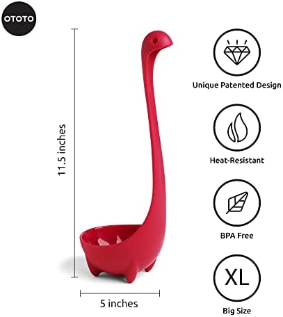 OTOTO The Original Nessie Ladle - Soup Ladle, Funny Gadgets, Loch Ness design, Cooking Gifts for Mom - Cute and Practical Kitchen Utensils - Unique Gifts for Women