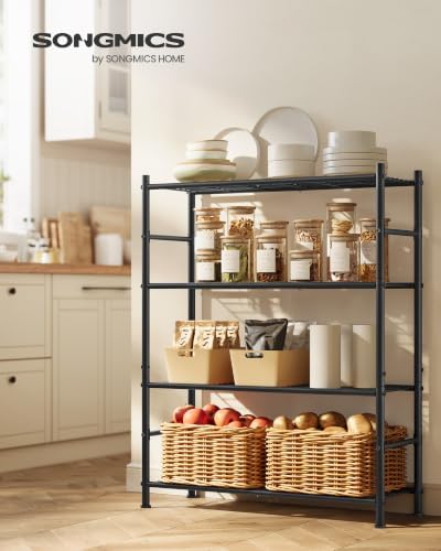 SONGMICS 4-Tier Storage Shelves, 11.8 x 31.5 x 43.7 inch