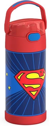 THERMOS FUNTAINER Water Bottle with Straw, 12oz, Superman