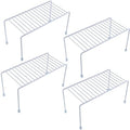 SIBAO Kitchen Shelves, Cabinet Organization Mini Storage Shelf, Storage Rack Organizer for Kitchen, Fridge, Cabinet, Bathroom (White 4)