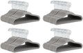 Amazon Basics Kids Velvet, Non-Slip Clothes Hangers for Infant and Toddler, 11.6 inches (for Baby Clothes), Gray (Pack of 4)