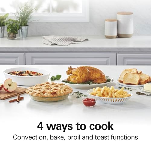 Hamilton Beach Easy Reach 6 Slice Countertop Convection Toaster Oven