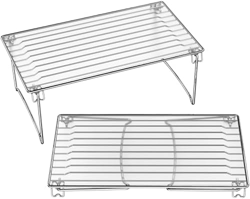 Deco Brothers Stackable Cabinet Shelf Organizer, 2 Pack, Chrome