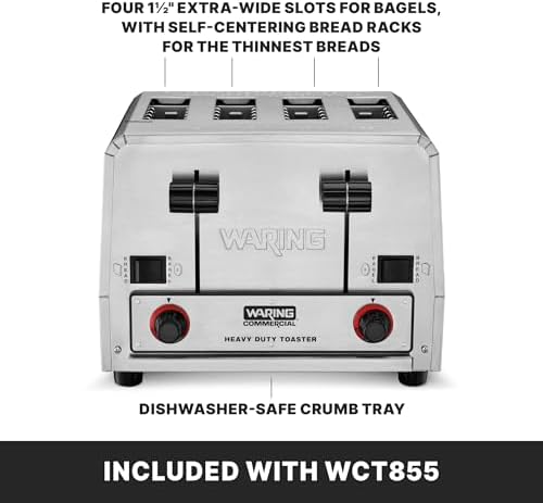 Waring 4-Slot Toaster with 380 Slices an Hour & 240V