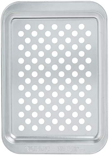 Nordic Ware Naturals Compact Crisping Tray - Natural Uncoated Aluminum, Toaster Oven and Broiler Safe