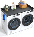 VEVOR Washer Dryer Countertop with 3 Splicing Panels, 54" x 27" Wooden Washer and Dryer Countertop with Non-Slip Pads, Water-Resistant Laundry Topper for Laundry Room Organization and Storage, Black