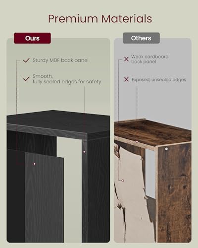 VASAGLE Bookshelf, 4-Tier Bookcase, 11.8 x 9.5 x 41.7 Inches