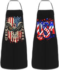 USA American Flag Aprons Mens Aprons Funny Cooking Kitchen Aprons for Women Fathers Day Gift His Hers Gifts Couple Gifts for Wedding Cool Bridal Shower Engagement Anniversary