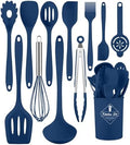 Blue Kitchen Utensils Set-12 Pieces Silicone Cooking Utensils Set