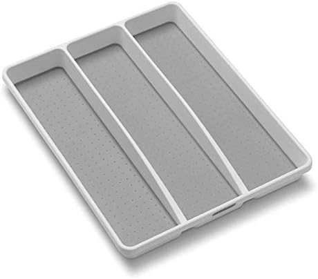 madesmart Classic Utensil Tray, White, 3 Compartment (Pack of 6)