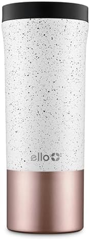 Ello Miri 16oz Insulated Stainless Steel Travel Mug with Slider Lid, Rosegold