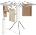SONGMICS Drying Rack, Foldable Rotary Tripod, 16 Pull-Out Aluminum Arms