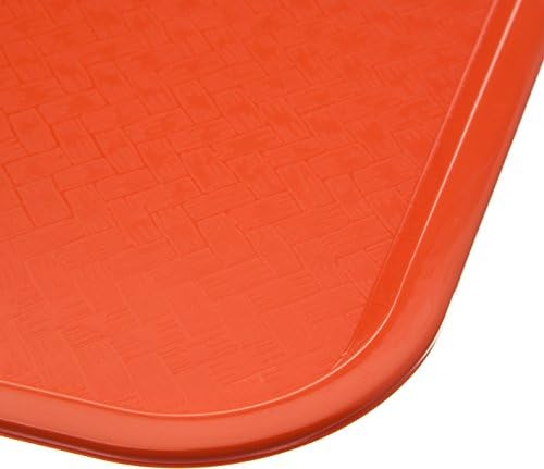 Carlisle FoodService Products Café Cafeteria Tray, Fast Food Tray for Restaurant or Commercial Use, 12" x 16", 24 Count, Orange