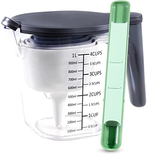 11-Pc Measuring Cups and Spoons Set, Stackable with Lids, Green