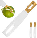A Bar Above Premium Quality Channel Knife, Gold, White Handle, Garnish for Cocktail Mixers, Lemon Zester, and Fruit Peeler, Professional Grade Bar Accessory, Durable Citrus Knife, Pack of 2